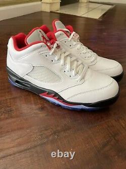 Nike Air Jordan V Low Golf Shoes Mens SIZE 11.5 Fire Red White New Without Box