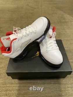 Nike Air Jordan V Low Golf Shoes Mens SIZE 8.5 Fire Red White New Still In Box