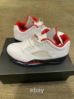 Nike Air Jordan V Low Golf Shoes Mens SIZE 8.5 Fire Red White New Still In Box