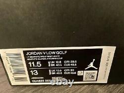 Nike Air Jordan V Low Golf Wolf Grey 11.5 Brand New In Box