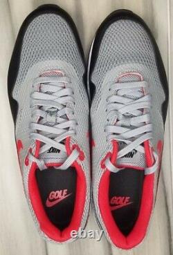 Nike Air Max 1 G Golf Shoes Men's Size 9 Gray/Red New without Box