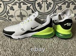 Nike Air Max 270 G Golf Shoes White Black Volt New with Box CK6483-105 Size 8