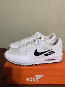 Nike Air Max 90 G White Black Golf Shoes CU9978-101 Mens 10.5 New in Box