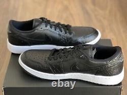 Nike Jordan 1 Low G Golf Shoe Size 10.5 Black Croc DD9315-003 New In Box