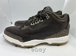 Nike MEN'S JORDAN 3 RETRO Golf Premium Brown SIZE 9.5 New No Box 2018 Release