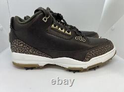 Nike MEN'S JORDAN 3 RETRO Golf Premium Brown SIZE 9.5 New No Box 2018 Release