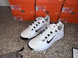 Nike TW 13 Tiger Woods Retro Golf Shoes White Black Sunday Red sz 10 NEW in Box