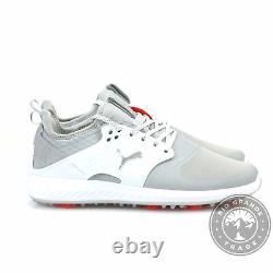 PUMA GOLF Ignite Caged Golf Shoe 9 X-Wide Gray Silver-Peacoat Mens NEW IN BOX