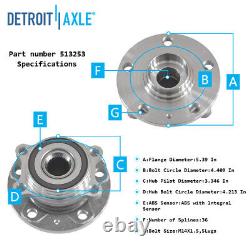 Pair (2) Front Wheel Hub and Bearings for Audi TT A3 Quattro VW Passat Jetta CC