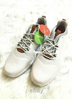 Puma Men's Ignite Pwradapt Leather 2.0 Golf Shoes White Size 8 New In Box