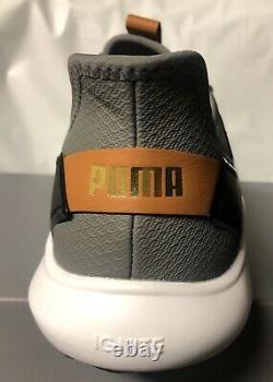 Puma Mens Ignite Fasten8 Golf Shoes Us 10 Quiet Shade/gold/black New Iin Box