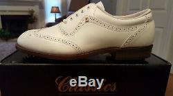 RARE! FOOTJOY CLASSICS MENS GOLF SHOES 56911 NEW witho BOX WHITE 9D Made in USA