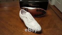 RARE! FOOTJOY CLASSICS MENS GOLF SHOES 56911 NEW witho BOX WHITE 9D Made in USA