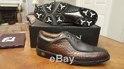 RARE Footjoy FJ ICON Mens Golf Shoes 52161 NEW withBox Blk/Brn Lizard 11M MINT