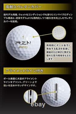 RZN Golf Golf Balls 4 Piece PRO-BOX 1 Dozen (12 Pieces) Resin Golf Japanese Regu