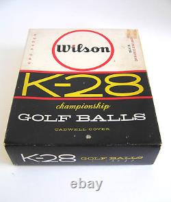 Rare Dealer Display Box! NOS 1 Dozen WILSON K-28 Cadwell Cover Golf Balls