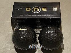 Rare Nike One TW BLACK Golf Balls 2 Ball Pack Tiger Woods Edition New In Box