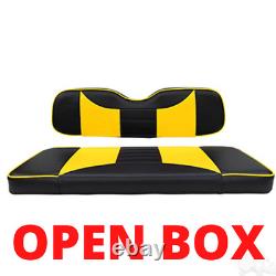 Replacement Golf Cart Rear Seat Cushions Black / Yellow OPEN BOX