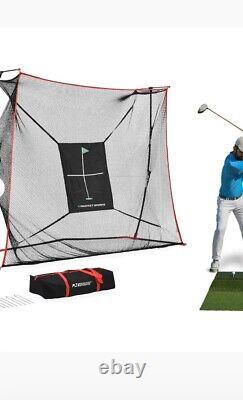 Rukket Hack600 Golf Net Bundle with Tri-Turf Hitting Mat and Bag New Open Box