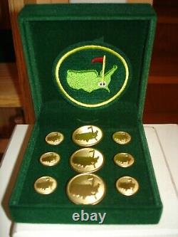 Scarce MASTERS Vintage AUGUSTA NATIONAL Golf Club BLAZER BUTTONS & PATCH In Box