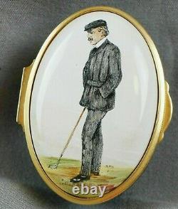 Staffordshire Enamels Right Hon D Lloyd George Spy Box? New? Rare Golf Uk Phb