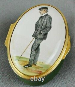 Staffordshire Enamels Right Hon D Lloyd George Spy Box? New? Rare Golf Uk Phb