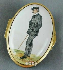 Staffordshire Enamels Right Hon D Lloyd George Spy Box? New? Rare Golf Uk Phb