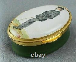 Staffordshire Enamels Right Hon D Lloyd George Spy Box? New? Rare Golf Uk Phb