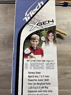 Ti Tech Xgen Junior RH Golf Set Bag Age 7-12 for Kids 56-61 BLUE NEW IN BOX