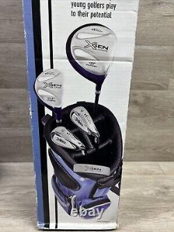 Ti Tech Xgen Junior RH Golf Set Bag Age 7-12 for Kids 56-61 BLUE NEW IN BOX