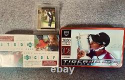 Tiger Woods Lot (3)01 UD Sealed Box Open Golf Ball Tin &? Set Tigers Tales