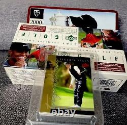 Tiger Woods Lot (3)01 UD Sealed Box Open Golf Ball Tin &? Set Tigers Tales