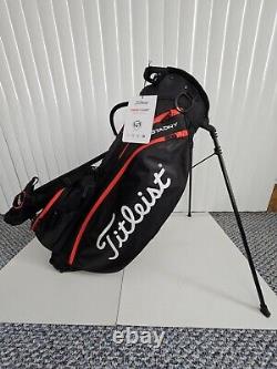 Titleist 2023 Players 5 Stadry Stand Bag TB23SX9A Black-Black-Red, New In box