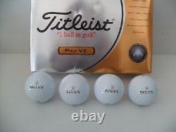 Titleist Pro V1 ROLEX Golf Balls 1 Dozen BRAND NEW in Box 4 Sleeves
