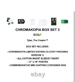 Tyler The Creator Chromakopia Box Set 3 Shirt/ CD/ Poster GOLF M/L