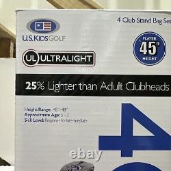 US Kids UL45-S 4 Club Junior Stand Bag Golf Set Right Hand NEW IN BOX
