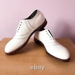 VINTAGE FootJoy Classics White Leather V-saddle golf shoes Men's 8D / NEW in Box