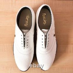 VINTAGE FootJoy Classics White Leather V-saddle golf shoes Men's 8D / NEW in Box