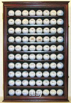 Wall Shadow Box Display Cabinet to hol 80 Golf Balls, UV Protection
