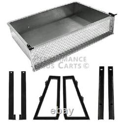 Yamaha Drive2 Golf Cart Aluminum Diamond Plate Utility Cargo Box with Brackets