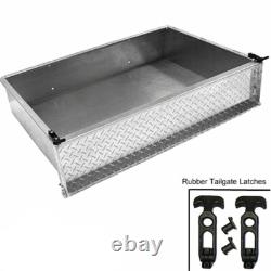 Yamaha Drive2 Golf Cart Aluminum Diamond Plate Utility Cargo Box with Brackets