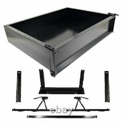 Yamaha Drive Golf Cart Black Steel Utility Cargo Box with Brackets